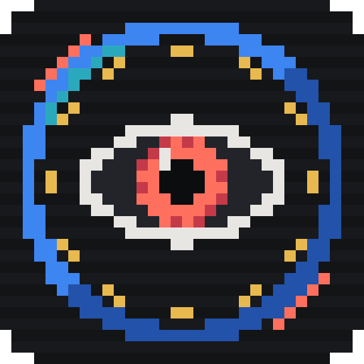 Guardian logo: a pixel-art eye inside a glowing ring